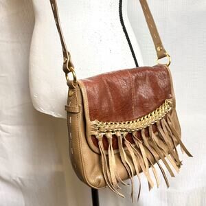 Bodhi Crossbody Bag Gaansevort Leather Hobo Purse Biker Boho Handbag Fringe